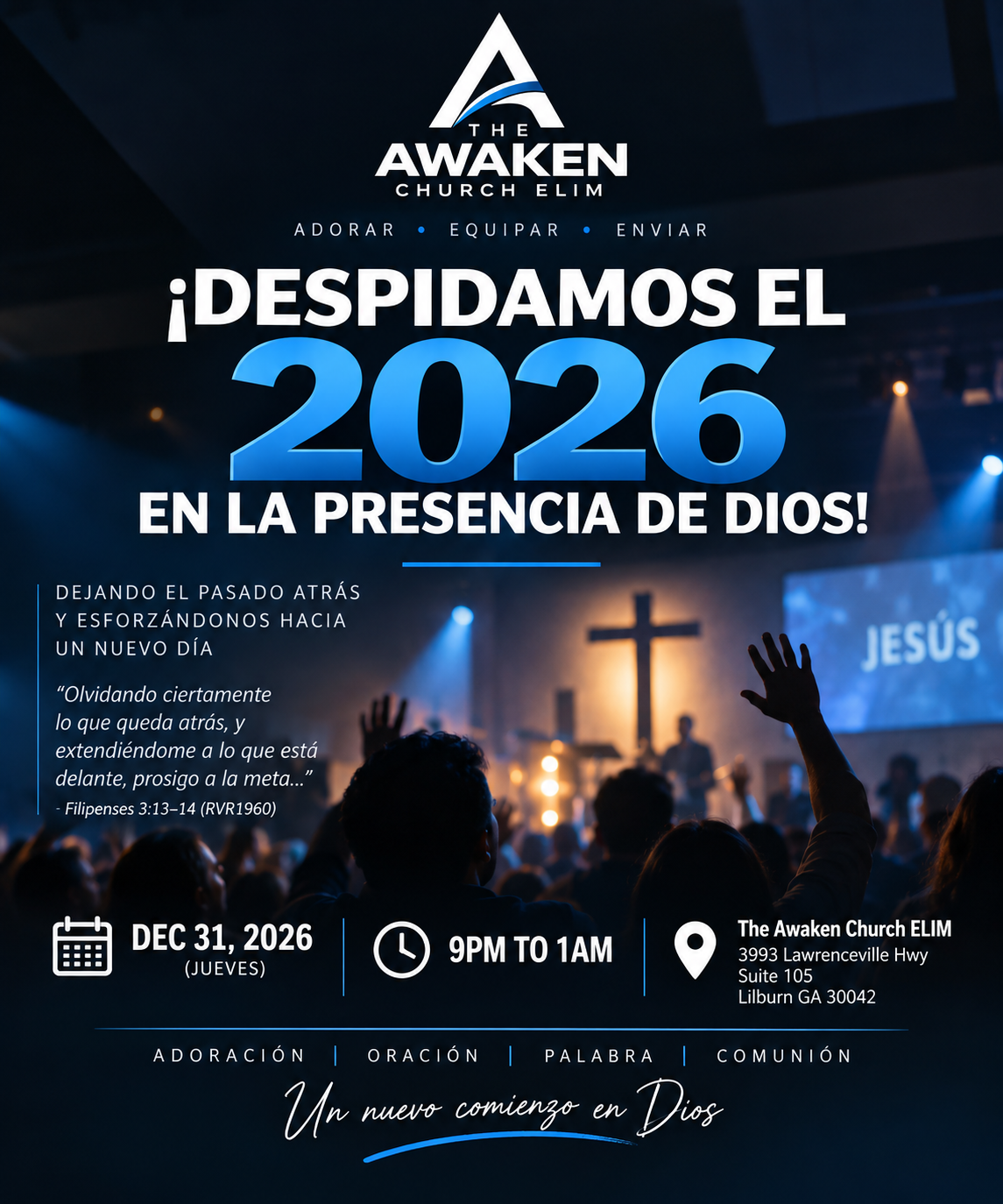 ¡DESPIDAMOS EL 2026 EN LA PRESENCIA DE DIOS!